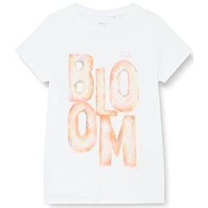 NAME IT Girl's NMFFRANSINE SS TOP Box T-shirt, Bright White, 122/128, wit (bright white), 122/128 cm