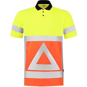 Tricorp 203011 Safety verkeersregelaar poloshirt, 50% polyester/50% polyester, CoolDry, 180 g/m², fluor oranje-geel, maat XXL