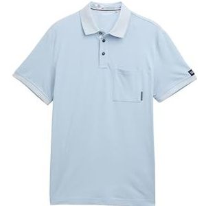 TOM TAILOR Poloshirt voor heren, 21068 - Light Powder Blue, XL