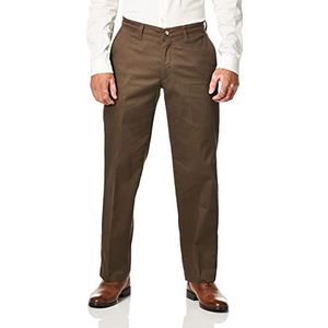 Lee Heren totale vrijheid stretch ontspannen fit platte voorkant broek casual, Walnoot, 38W / 30L
