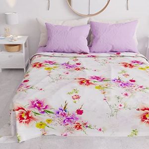 PETTI Artigiani Italiani Sprei voor eenpersoonsbed, lente en zomer, lichte deken voor eenpersoonsbed, beddengoed, lentewit, 100% Made in Italy