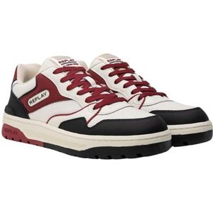 Replay Heren Gemini LIVE sneakers, 3182 Black Off WHT RED, 46 EU, 3182 Zwart Off Wht Red, 46 EU