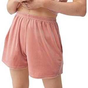 OHS Fluwelen elastische shorts voor dames, comfortabel en loungewear, Blozen, M/L