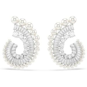 Swarovski Ariana Grande x Swarovski Oorhangers, Crystal Pearl, Verschillende slijpvormen, Wit, Rodium toplaag