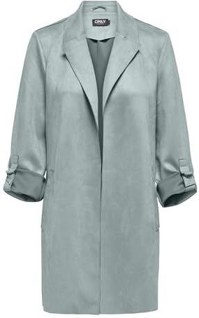 Only - JOLINE - Lange Jas - Suèdelook - Regular Fit