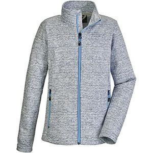 killtec Girl's Gebreid fleecejack/fleecejack met opstaande kraag KOS 201 GRLS KNTFLC JCKT, light steel blue, 176, 39098-000