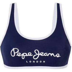 Pepe Jeans Dames Pepe Sc Top Bikini, Blauw (Navy), S, Blauw (zwart), S