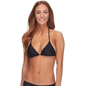 Body Glove Dames Standard Smoothies DITA Solid Triangle Slider Bikini Top Badpak, Zwart, XS