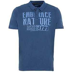 camel active Poloshirt voor heren, blauw, S