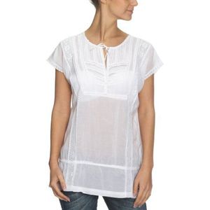 Tommy Jeans Dames 1/2-mouw Top, wit (100_classic White), 32