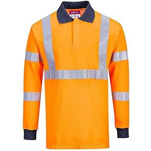 Portwest FR76 Vlamvertragend RIS Poloshirt, Oranje, Normaal, Grootte M