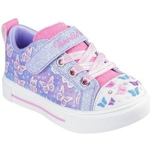Skechers Twinkle Sparks Ombre Flutter Sneakers voor meisjes, Lavender Synthetische Multi Trim, 21 EU