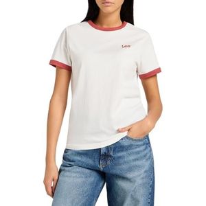 Lee Ringer T-shirt voor dames, ecru, XS
