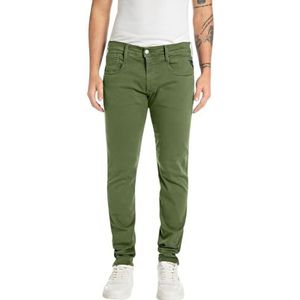 Replay Anbass Hyperflex Colour Xlite Herenjeans, slimfit, 103 Dusty Military, 32W x 36L