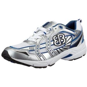 Brütting Premium 111066, unisex - volwassenen sportschoenen - Running, Wit Wit Zilver Blauw, 46 EU