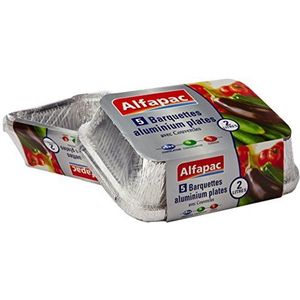 Alfapac 83200 aluminium schaal, plat, 5 x 2 l, 2 stuks