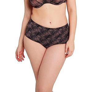 Sans Complexe, Culotte met hoge taille die vormt, So Pure Fantaisy, IVY Zwarte palmen afdrukken en naakt, 40/42