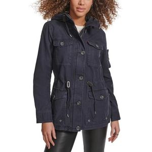 Levi's Lichtgewicht katoenen militair damesjack (standaard en plusmaten), Donkerblauw, XXL