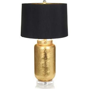 One Couture Tafellamp Klassieke Moderne Gouden Zwarte Stof Schaduw Lamp Tafellamp
