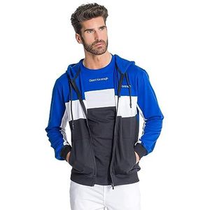 Gianni Kavanagh Blue Attitude Hoodie Jacket Sweater voor heren, Blauw, M
