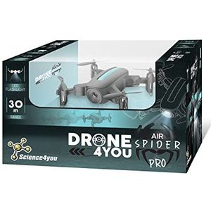 Science4you Drohne Mini Air Spider PRO-Propeller Spielzeug für Kinder, Ein Drohne Mini für Kinder ab 8 Jahre und Anfänger-Kinderspielzeug für Kinder ab 6-12+ Jahre die Drohnen Lieben, schwarz, 3571