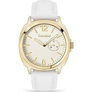 Timberland Dames analoog kwarts horloge met lederen armband TDWLB2200403, wit