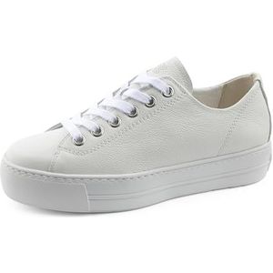 Paul Green DAMES Veterschoenen, Vrouwen Comfortschoen,comfortabele lage schoen,veters,comfortabel,Weiß (WHITE/WHITE),41 EU / 7.5 UK