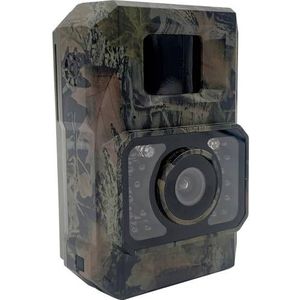 Berger + Schröter Mini 48 MP wildcamera met zonnepaneel, wifi en bluetooth, 18 zwarte leds (940 nm), voor foto- en video-opnames in 1080p, app-besturing