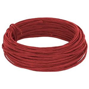 Draad met rood papier gecoat, 3 mm x 10 m.