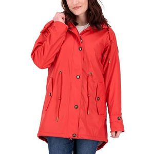 Regenjassen - Rood - Capuchonvoering - Reflecterende Print - Ritssluiting