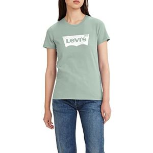 Levi's dames The Perfect Tee, Batwing Granite Green, XS