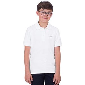 Trigema Jungen poloshirt voor meisjes Piqué-kwaliteit, Bianco (Weiss 001), 140