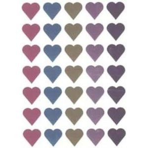 Herma Stickers Gekleurde Shiny Hearts