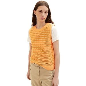 TOM TAILOR Dames pullunder 1035307, 29751 - Bright Mango Orange, XL