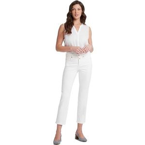 NYDJ Women's Marilyn Ankle Jeans with Slit, Optic White, 16