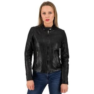 URBAN 5884 Gigi leren damesjas, zacht en nauwsluitend, handgemaakt, zwart, L