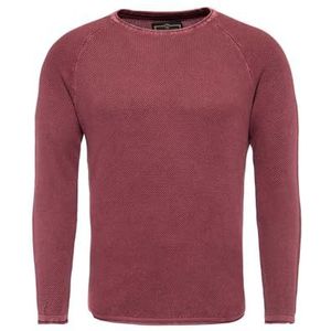 KEY LARGO Thomas Pullover met ronde hals voor heren, Bordeaux Rood (1303), M