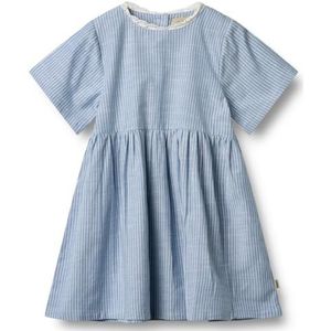Wheat Meisjesjurk, zomerjurk, S/S, Elma GOTS-gecertificeerd, kinderjurk, 1048 Blue Stripe, 128
