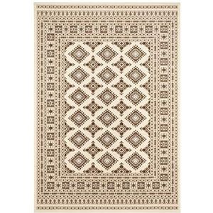 Nouristan Oosters laagpolig tapijt Sao Buchara Ivory beige, 160x230 cm