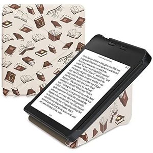 kwmobile Ereader Hoesje - Kobo Libra 2 - Flip Case - Beige/Bruin/Goud