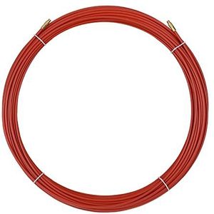 Anguila Semi-industriële kabelgeleiding, verwisselbare kabelschoenen, stalen band + propyleen, kleur rood, diameter 6 mm, 30 meter