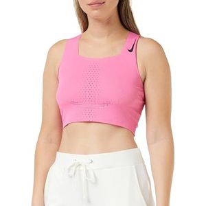 Nike W Nk Dfadv Aroswft Crop T-shirt voor dames, roze/zwart, S