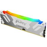 Kingston FURY Renegade Wit RGB XMP 16GB 6400MT/s DDR5 CL32 DIMM Desktop Gaming Geheugen- KF564C32RWA-16