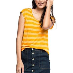 edc by ESPRIT dames gestreept t-shirt, Oranje (Golden Orange 830), M