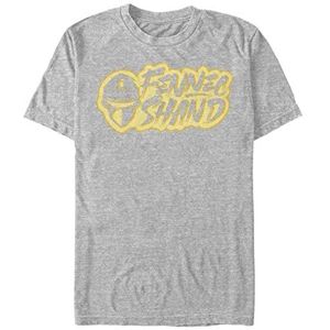 Star Wars Uniseks Fennec Shand Text Logo Organic Short Sleeve T-Shirt, grijs, gemêleerd, XL