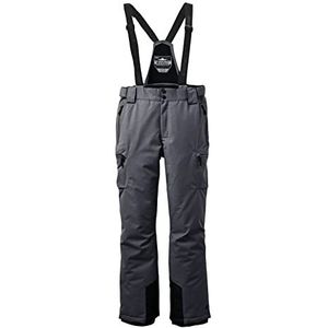 Killtec Heren functionele broek/skibroek met afneembare bandjes, randbescherming en sneeuwvanger KSW 227 MN SKI PANTS, grijslang, 3XL, 379-000