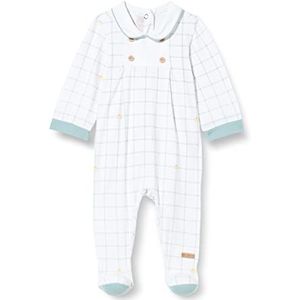 Chicco, Jumpsuit met patchwork en knopen, baby-jongens, 6 maanden, Wit (481)