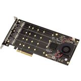 KALEA-INFORMATIQUE M2 PCIe 3.0 x8-controllerkaart - 64 Gbps - PLX8724 chipset - Voor 4 M.2 NVMe M Key SSD's