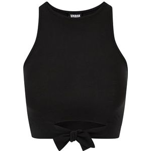 Urban Classics Cropped Knot Top voor dames, zwart, XL