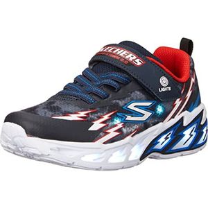 Skechers Light Storm 2.0 Sneakers voor jongens, Navy Textiel Synthetic Red White Trim, 32 EU